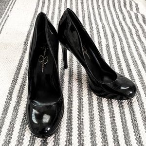 Jessica Simpson Patent Leather Black Pump Heels
